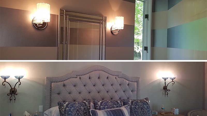 Sconces in Bath and Bed Rooms