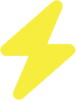 A yellow lightning bolt is shown on the side of a green background.